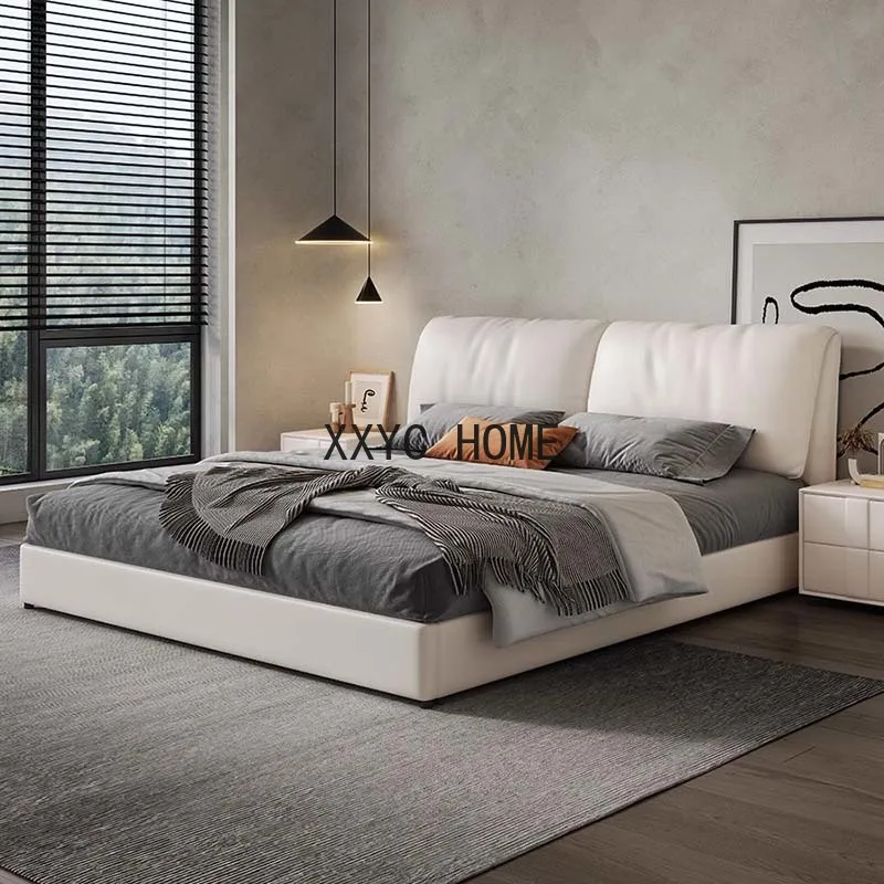 Двуспальная Скандинавская кровать роскошная для хранения современная