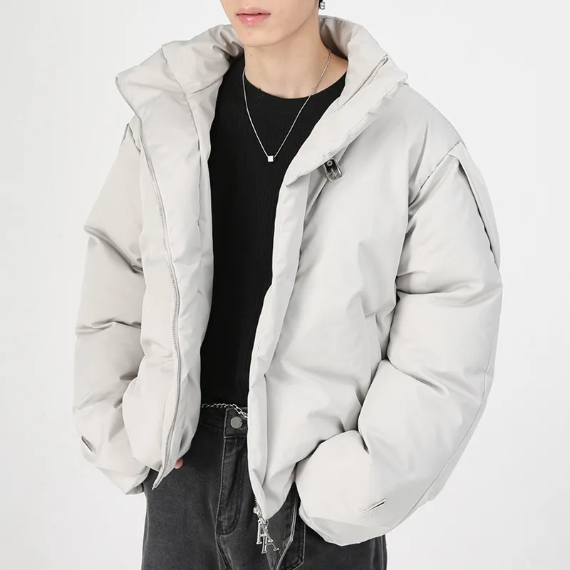 New Autumn Winter Cotton Padded Coat Trendy Bread Coat Korean Short Parkas Warm Keeping Trend Ins Vintage Button Puffy Outwear