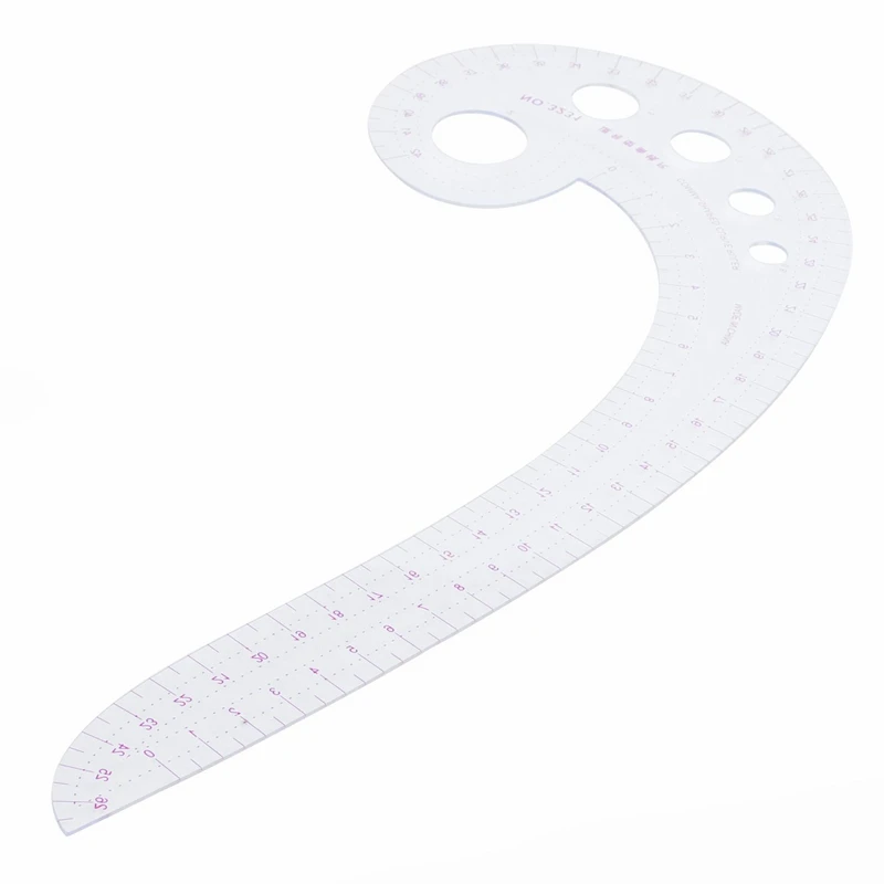 Линейка для стайлинга с французским изгибом прямая вырезами и длиной 11 8 дюйма