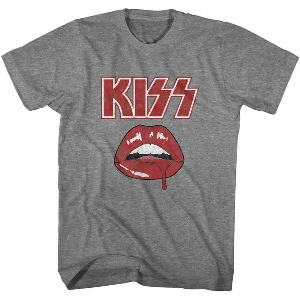 Футболка для взрослых Kiss Drip графитовая