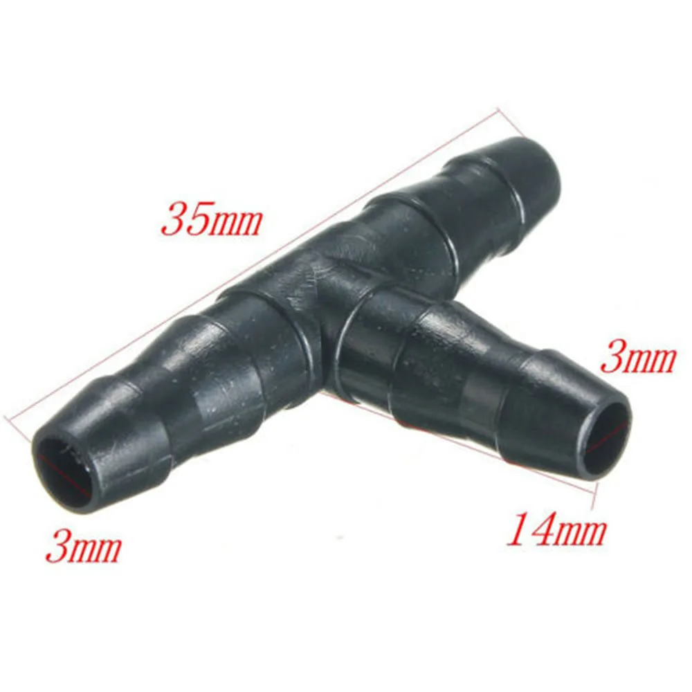 

50 Pcs Practical Drip Sprinkler Irrigation Barbed Tee Connector For Connecting 4/7mm Hoses Nozzles Lawn Sprinklers Parts