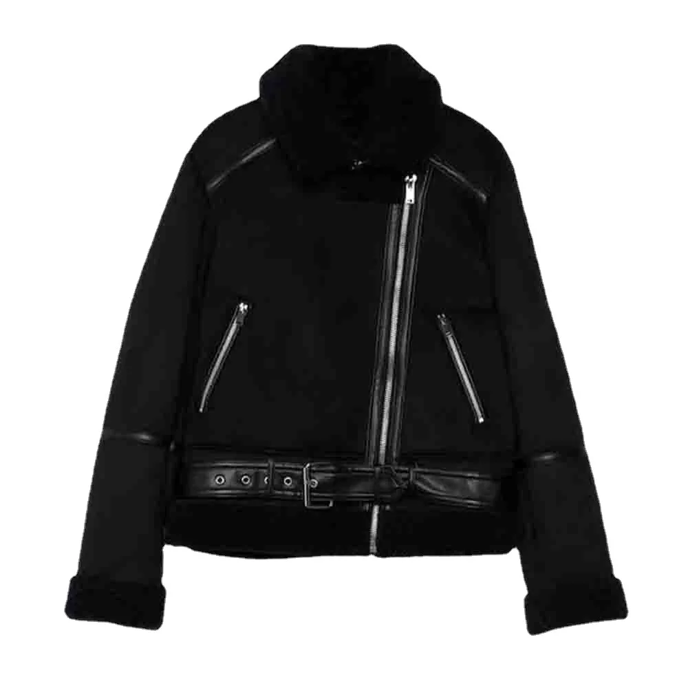 Autumn and Winter New Womens Coat Casual Fur Integrated Lamb Fleece Double-sided Warm Lapel Jacket for Women