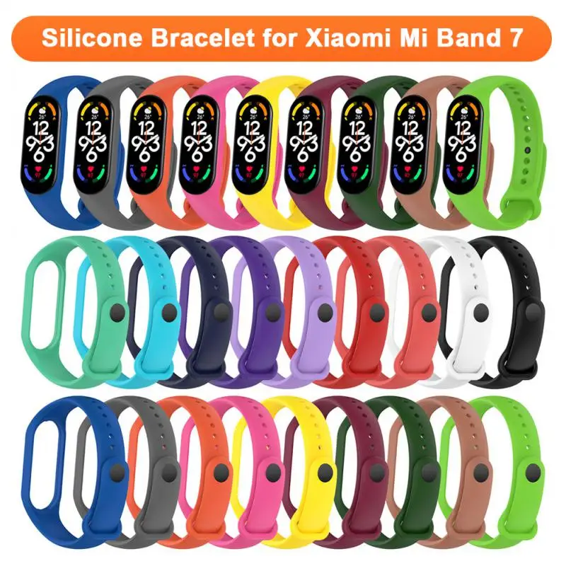 

Силиконовый ремешок для Xiaomi Mi Band 7, сменный спортивный браслет для Mi Band 7, ремешок для смарт-часов miband 7