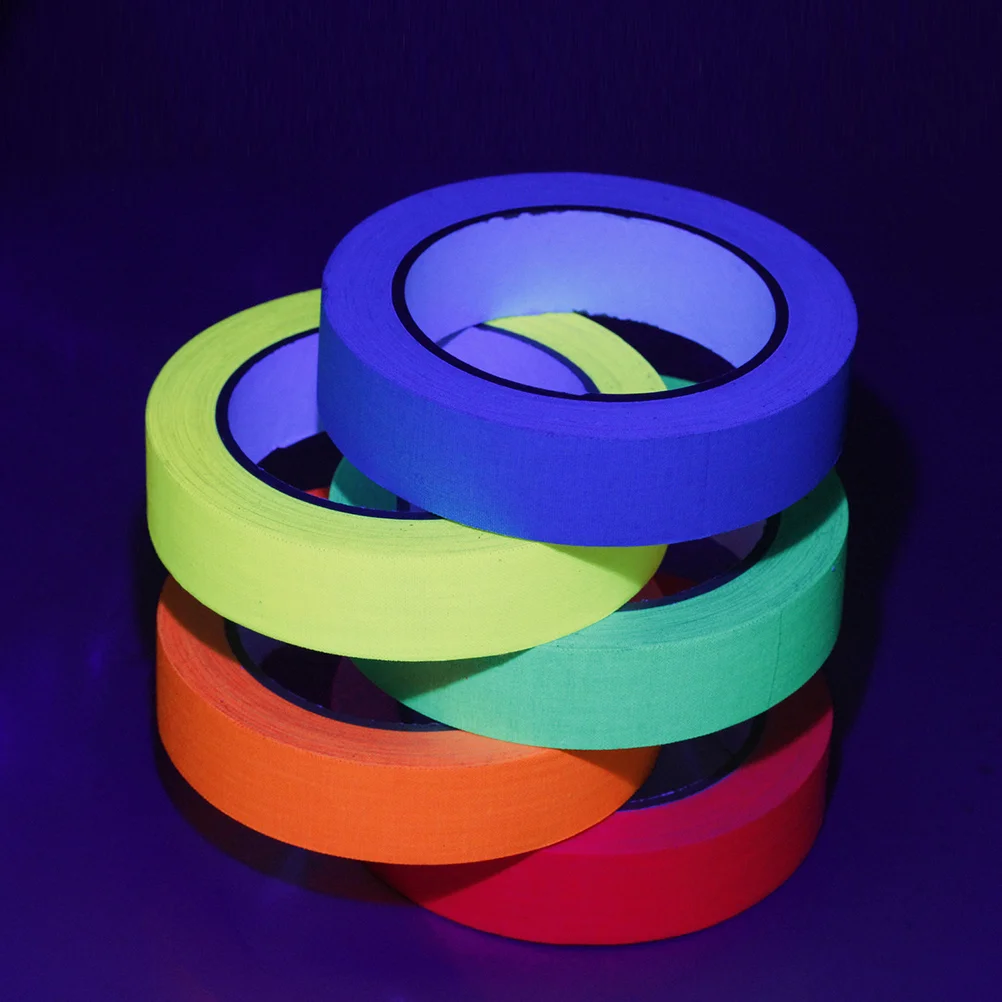 

Tape Neon Uv Blacklight Masking Colorful Bonding Performance Craftgaffer Duct Reactive Roll Luminous Cloth Show Light Dark