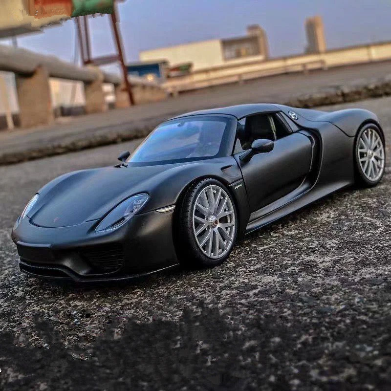 

1:24 Porsches 918 Spyder спортивный автомобиль, модель автомобиля из сплава, имитация игрушечного автомобиля, модель автомобиля, украшение, коллекция,...