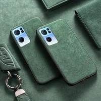 leather phone cases for oppo reno 8 7 6 4pro reno6 5pro plus realme gt oppo find x5pro cases suede soft tpu silicone back cover