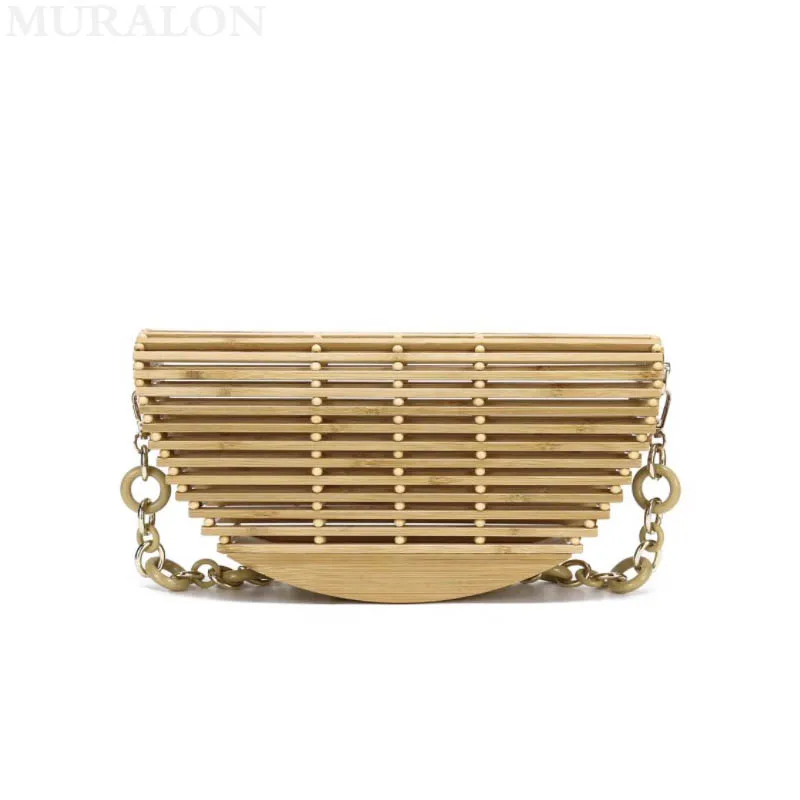 Винтажная выдолбленная полукруглая сумка с цепочкой и дизайн пляжного отдыха