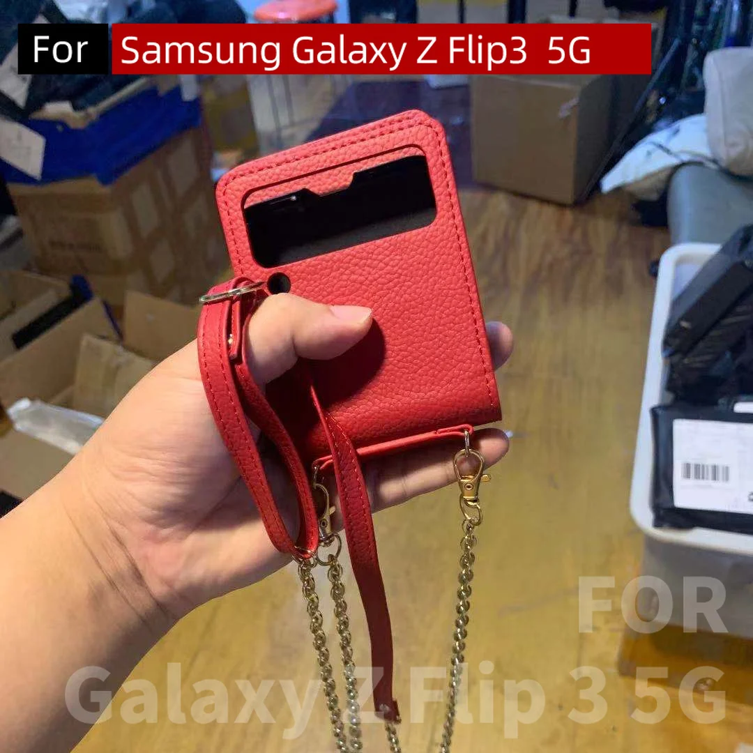 

Samsung Z Flip3 Crossbody Phone Case case for Z flip3 Generation Folding Card Protective Cover z flip3 case strap