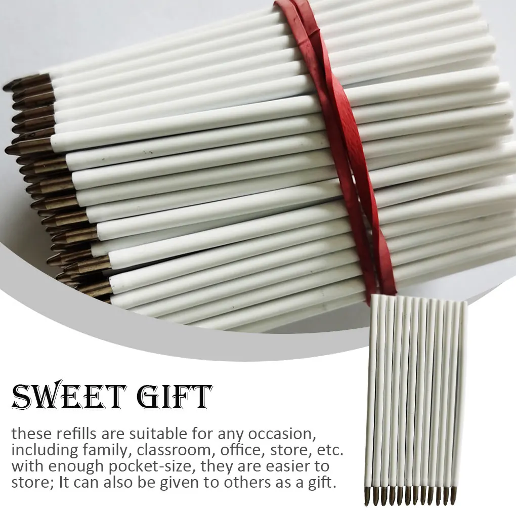 

10 Pieces Ball Point Pen Refill Plastic Portable Fluent Writing Twist Action Design Replace Stationery Fine Workmanship