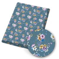 xugar polyester cotton fabric sheet cloth flowers printed fabrics diy needlework for bag doll textile sewing supplies 45145cm