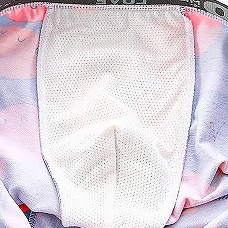 FK 4pcs Men's Sexy Underwear Male Cartoon Boxer Trendy Funny Printed Boxer Shorts Cotton Soft Sports Mens Underpants Panties