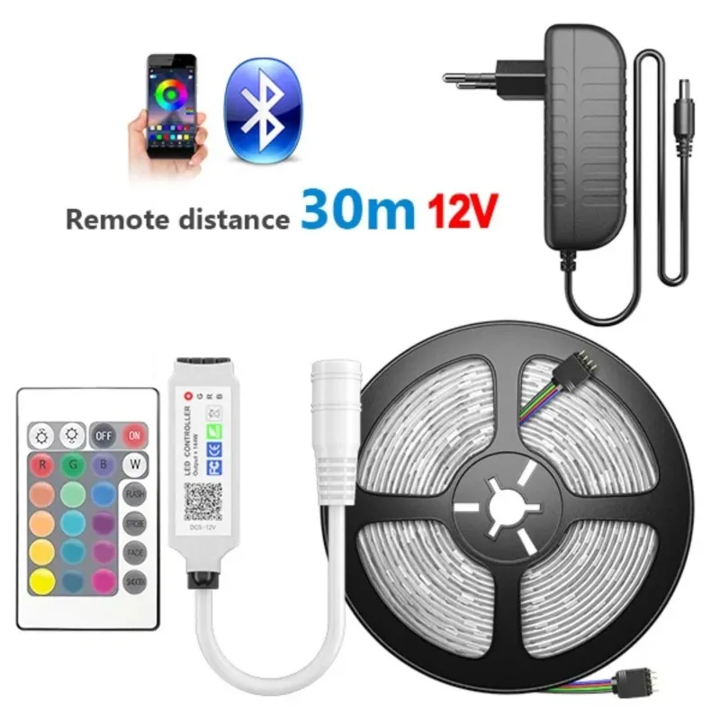 Светодиодная лента 5050 гибкая неоновая светодиодная RGB Диодная с контроллером