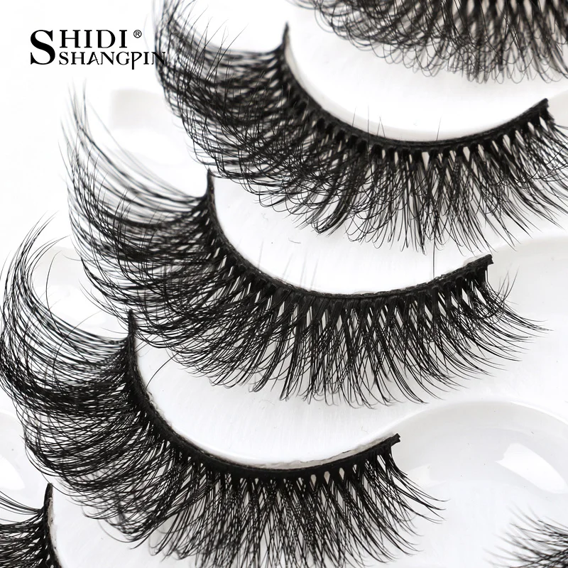 SHIDISHANGPIN DD Curl русские полосы ресниц 4/10 пар 3D Искусственные норковые накладные
