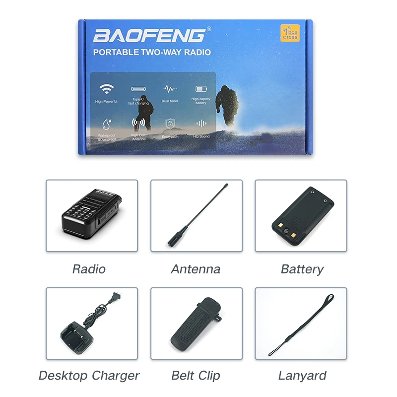 2022 baofeng uv 16 waterproof walkie talkie high power 30km max long range vhf uhf upgrade of bf uv 5r two way cb ham radio uv16 free global shipping