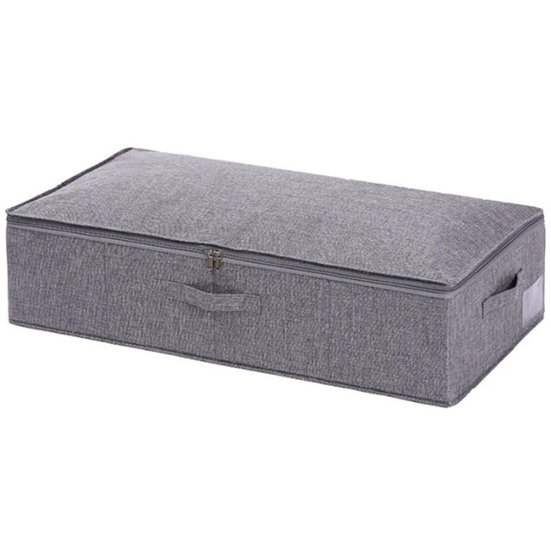 

LUDA 2Pcs Bed Storage Box Flat Foldable Clothes Organizer Large Capacity Quilt Storage Storage Box