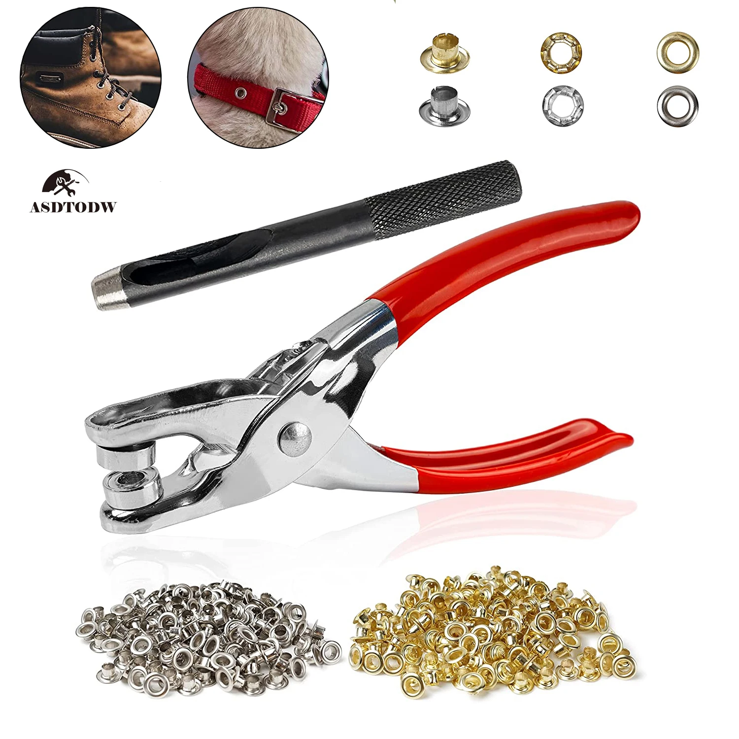 

Grommet Tool Kit, Leather Hole Punch Pliers DIY Clothes Tool