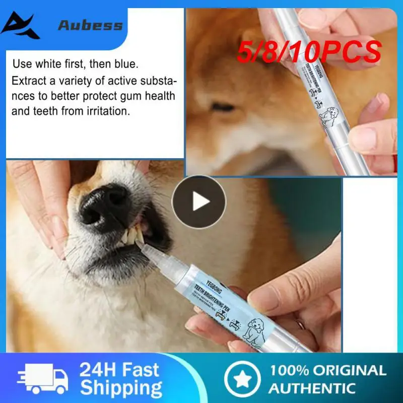 

5/8/10PCS Pet Teeth Repairing Kit Dog Teeth Cleaning Tools Dogs Tartar Remover Tools Set Teeth Whitening Cleaner Pet