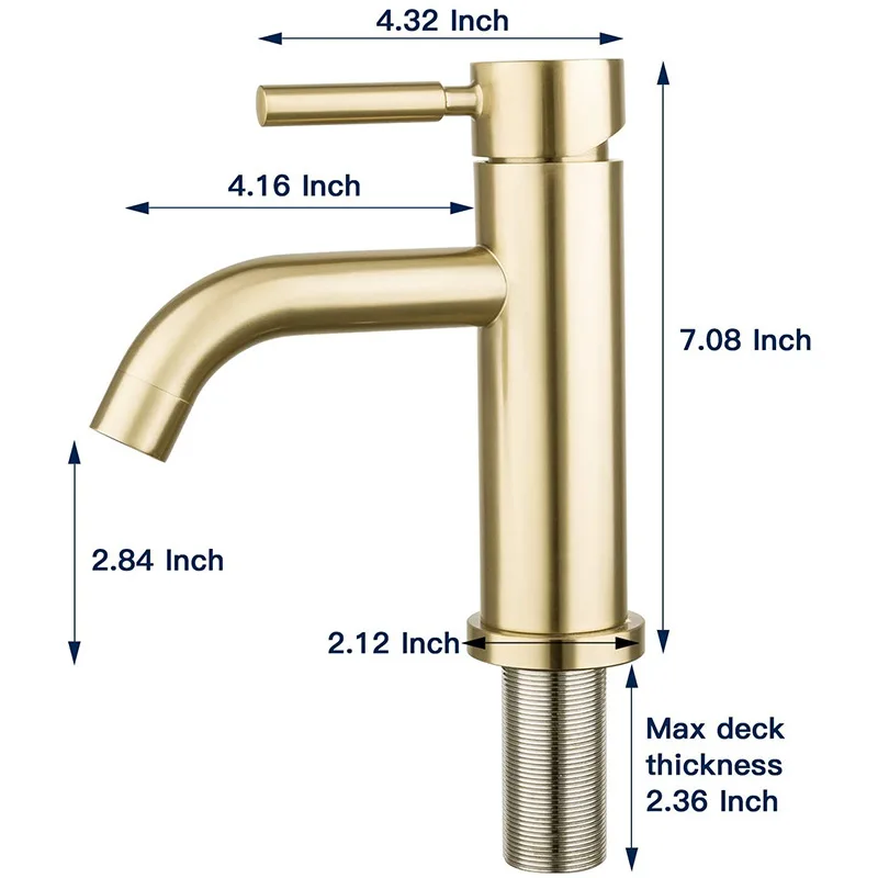 Gold Kitchen Faucet Free Shipping Brushed Single Hole Sink Mixer Tap Kitchen Gourmet Faucet Stainless Steel Hot and Cold Crane images - 6
