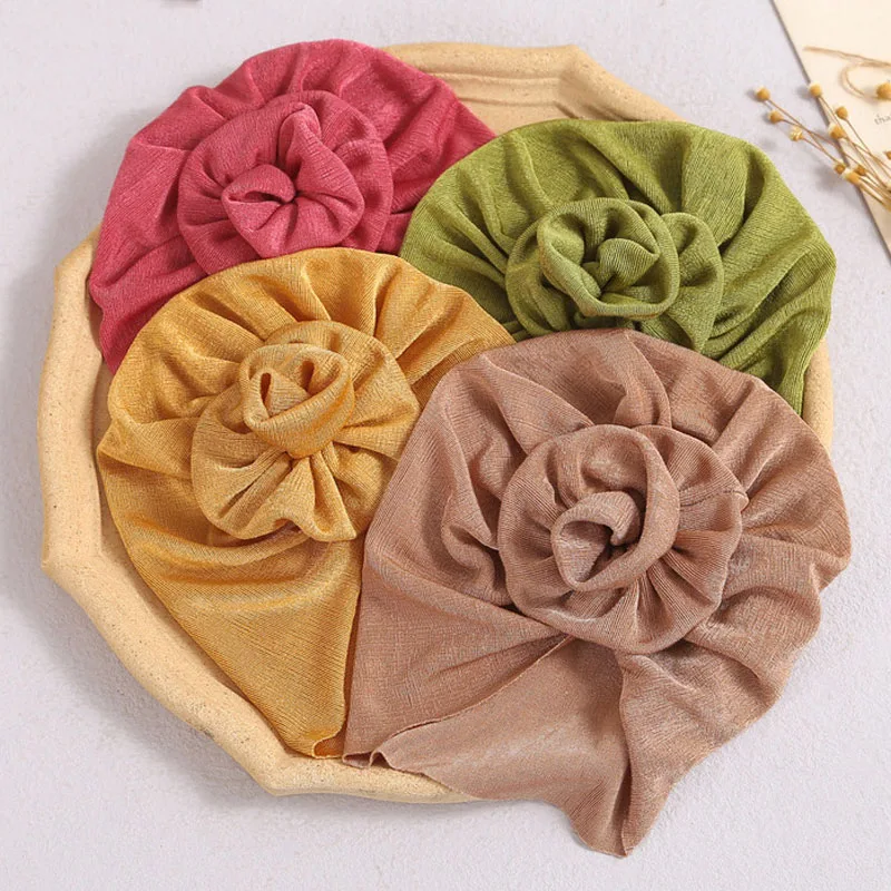 

Flower Baby Hat for Girls Boys Summer Hat Turban Soft Newborn Infant Cap Beanies Head Wraps
