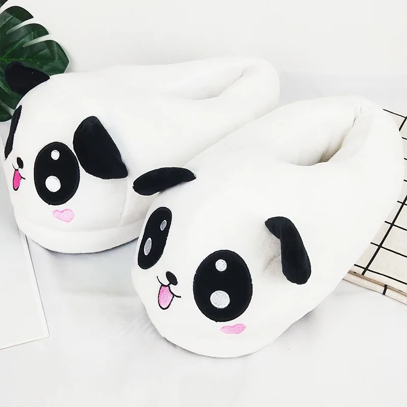 

2022 New Winter Fashion Anime Plush Slippers Couple Indoor Shoes Winter Warm Shark Cartoon Funny Men Cotton Slippers