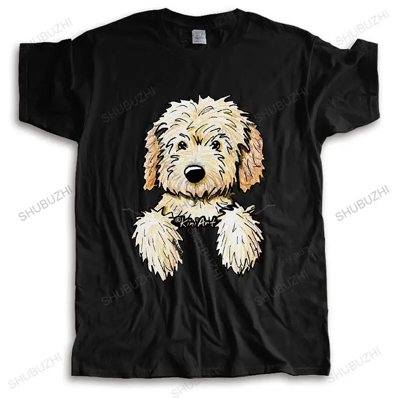 

men cool t shirts Inktastic Pocket Goldendoodle T-Shirt Kiniart Doodle Dog Labradoodle Pet Art Funny short sleeve Mens Tshirt