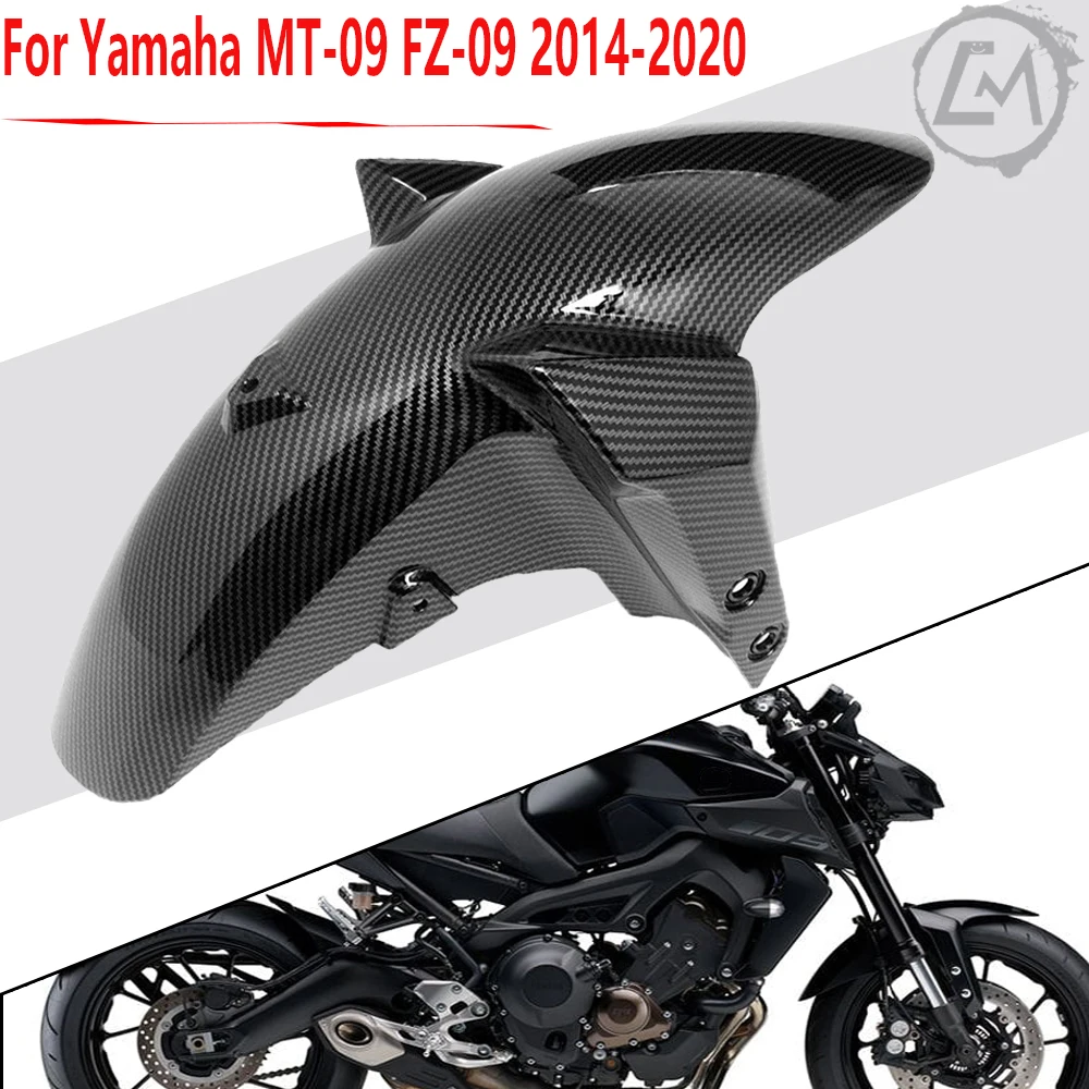 

Переднее крыло мотоцикла ABS, формованный углеродным цветом, подходит для Yamaha MT-09 2014-2020