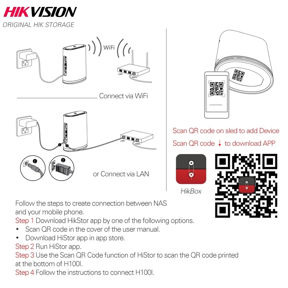 Оригинальный сервер Hikvision NAS частное облако совместное использование Wi-Fi сетевое