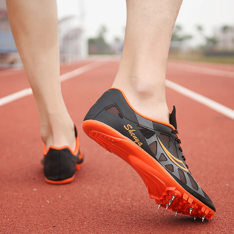 Track and Fields Shoes Men Women Spikes Shoes Running Breathable Track Spikes Shoes Jogging Sneakers