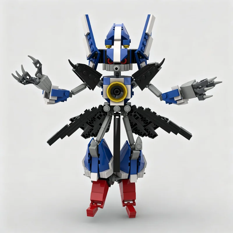 361 деталь MOC: Металлическая модель Соника-Кабанчика (синий) — Конструктор, Архитектурная игрушка, Рождественский подарок, Обучающий набор для детей, Идея для творчества своими руками (art.: 3920da63f2bab) - 3920da63f2bab
