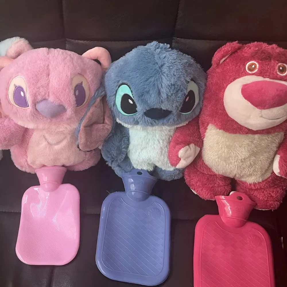 Плюшевая Теплая бутылка для рук с изображением героев Диснея ститча ангела лотса