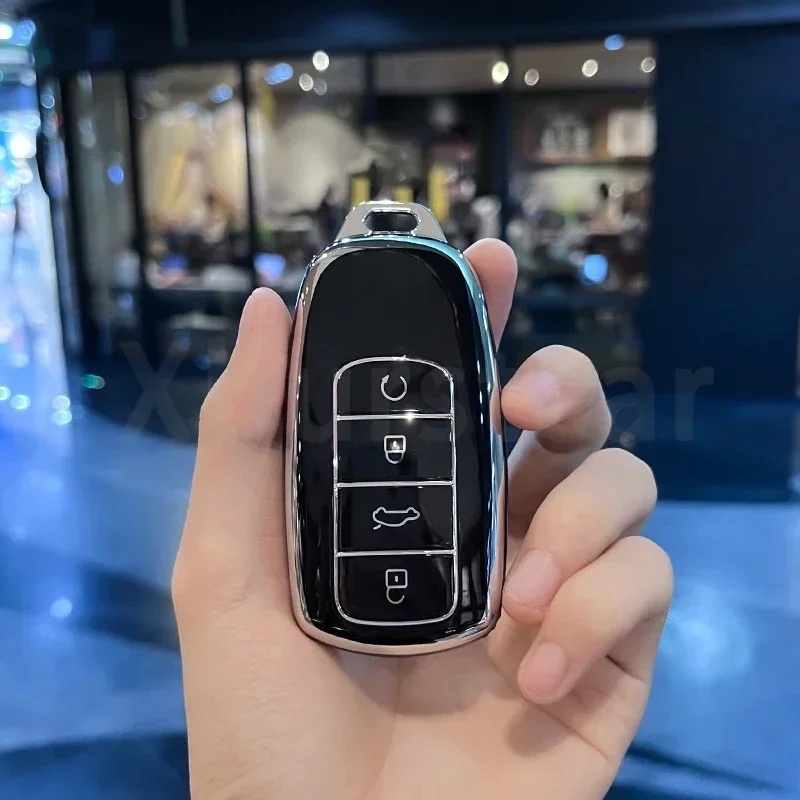 Фото Чехол для автомобильного ключа из ТПУ, держатель для брелока для Chery Tiggo 8 Pro, Tiggo 8 Plus, New 5 Plus, 7 Pro, 4, Tiggo 4, 5X, 7 Pro, 8, Exeed TXL, TX, LX №5