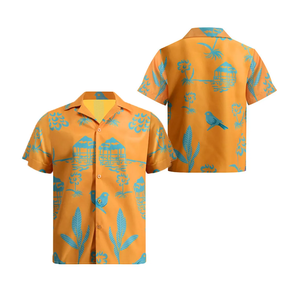 

Ken Cosplay Male Costume Short Sleeve Shirt Tops Barbier Roleplay Clothes Summer Prined Halloween Carnival Party Suit