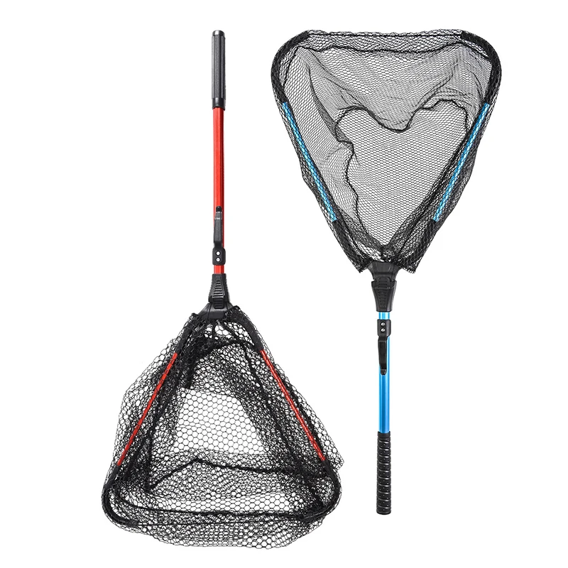 

LEO aluminum alloy single section triangular folding net reading flying angler net reading fishing gear