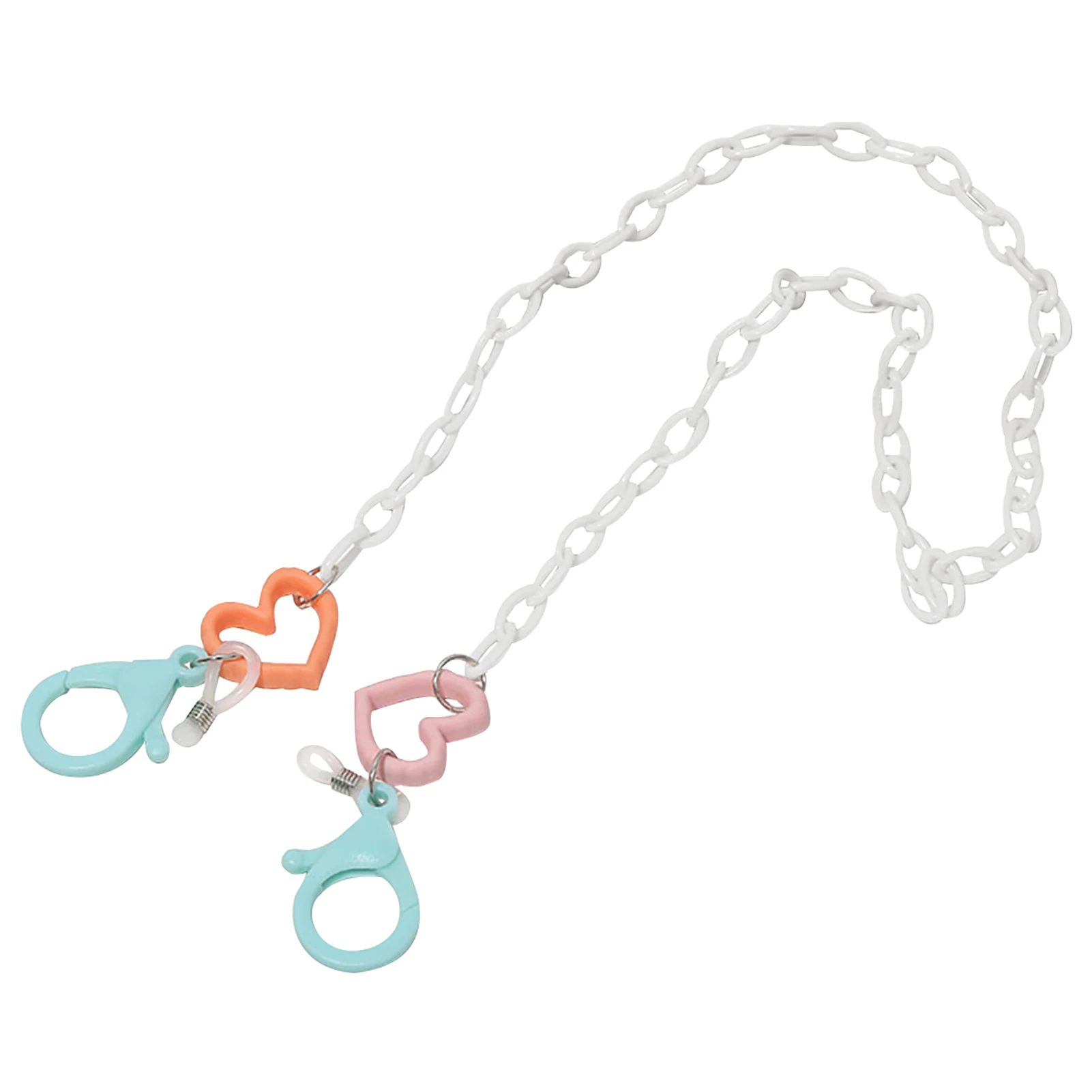 

Decoration Long Lightweight Glasses Chain Gift Universal Lanyard Non Slip Heart For Kids Lobster Clasp Reusable Fashion Silicone