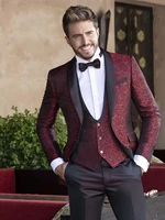 handsome one button groomsmen shawl lapel groom tuxedos men suits weddingprom best man blazer jacketpantstievest 960
