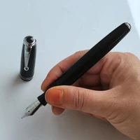 ancient chinese pen xinn ong cun 28 iridium fountain pens black plastic barrel screw cap student office stationery f nib