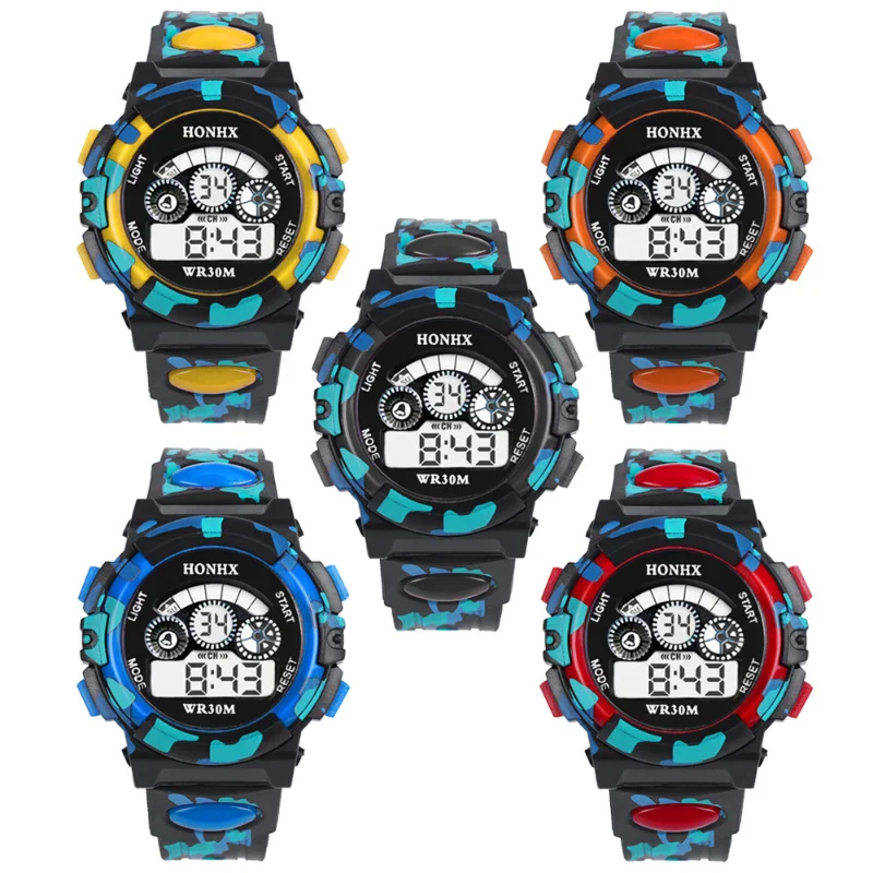 

Outdoor Multifunction Chidren Digital Watches Boys Girls Child Rubber Sports Electronic Wrist Watch Kids Date Clock