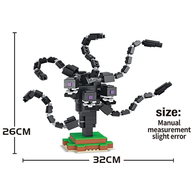 Конструктор MOC Dark Chaos Storm Boss: Набор для сборки трехголового монстра из пиксельных блоков, модель для взрослых, подарок, игрушка для самостоятельной сборки (art.: 3920dba4f653d) - 3920dba4f653d