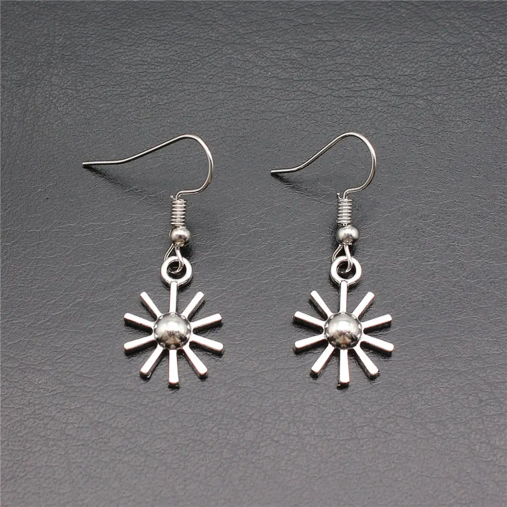 Размер серьги 18x19 мм украшения солнце снежинки ювелирные изделия висячие сделай