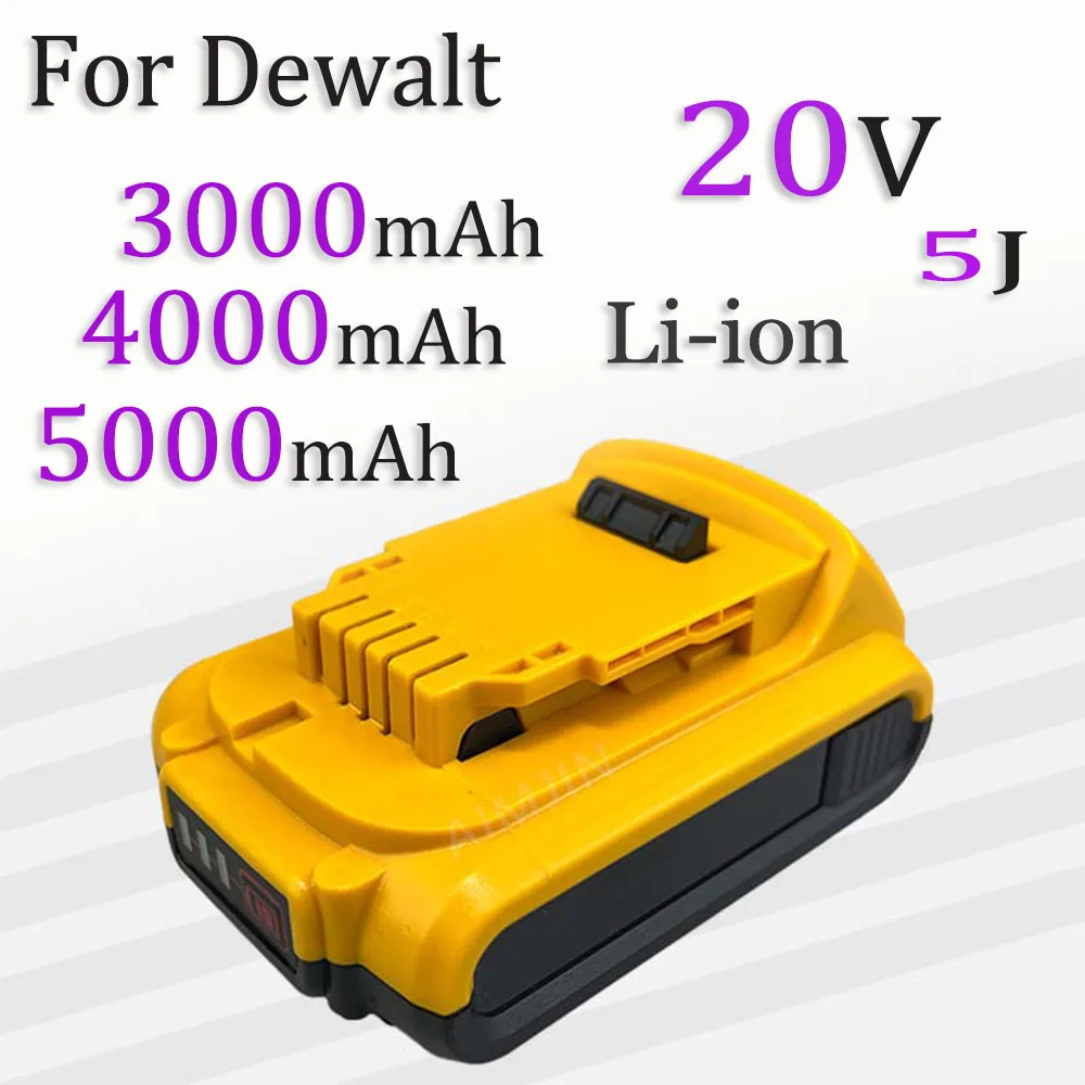 Литий-ионный аккумулятор для Dewalt 20 в 5J 3000/4000/5000 мАч совместим с DCB205 DCD74 DCB201 DCG412 DCD740