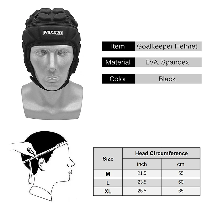 1 шт. профессиональный шлем регулируемый противоударный вратарский из ЭВА для