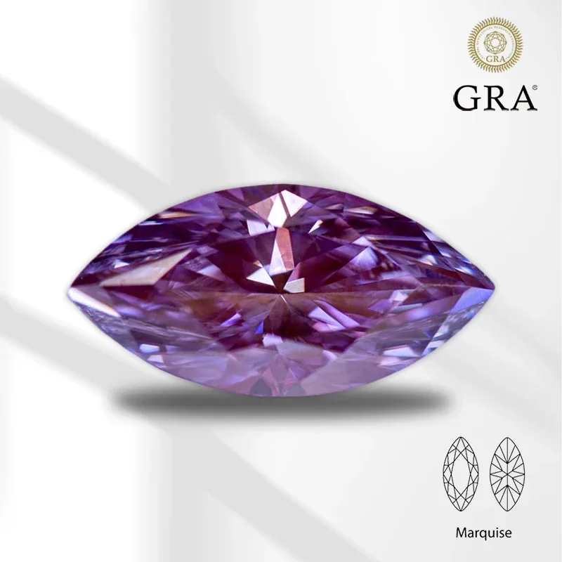 Муассанит Сакура розового цвета маркiза VVS1 бусины для ювелирных украшений