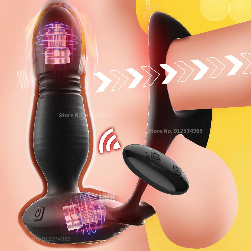 Мужской Вибратор для массажа простаты анальная пробка с беспроводным