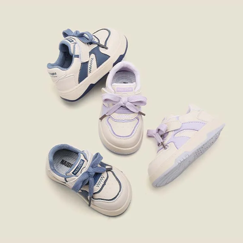 Super Soft Toddler Sneakers Baby Girls Boys Sport Shoes Anti-slip Kids Running Shoes Purple Blue Zapatos Infantil Footwear 2023