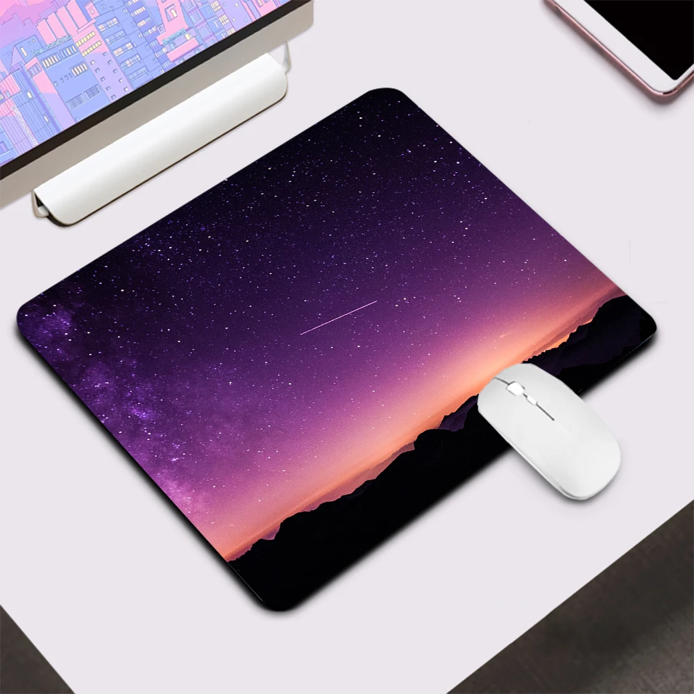 Маленький игровой коврик для мыши Night Sky Galaxy офисный клавиатуры Настольный ПК