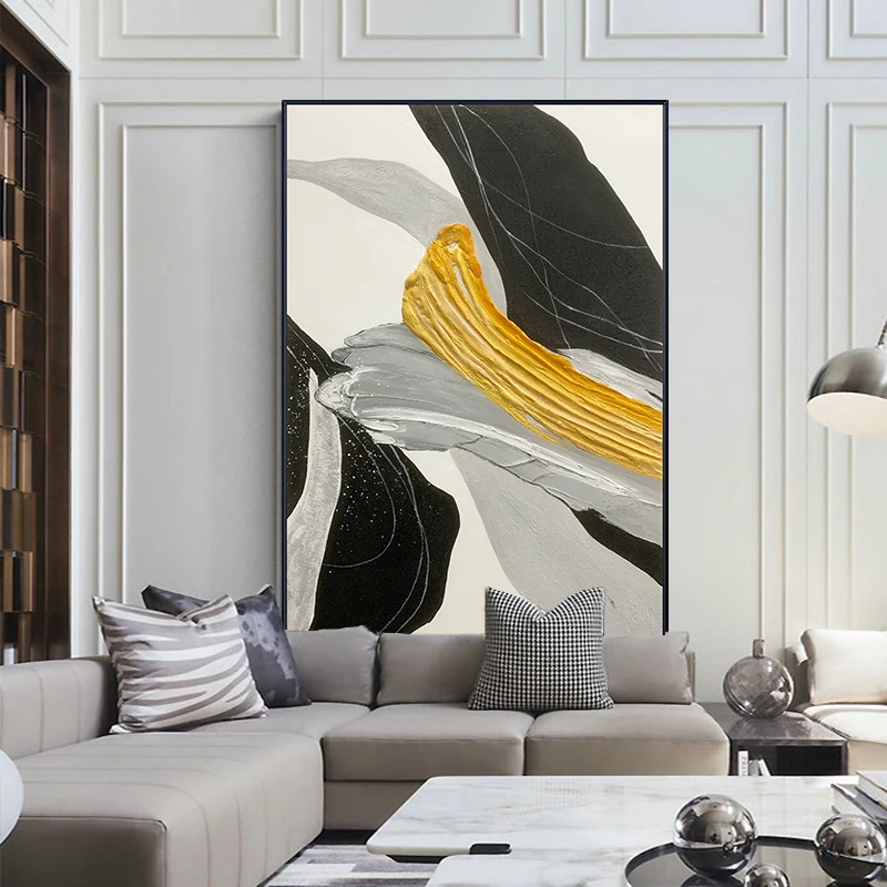 

Hand-painted Oil Painting Abstract Porch Decorative Painting Vertical Aisle Corridor Living Room Hanging Painting Frameless