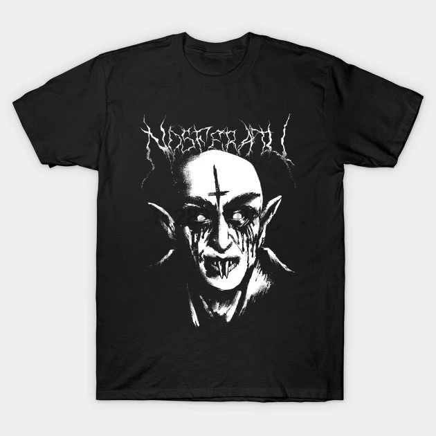 

2019 Round Neck T-Shirt Mens Summer Mens Short T-Shirt Black Metal Nosferatu T Shirt