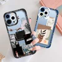 fashion clear phone case for iphone 13 pro 12 mini 11 pro max xr xs max 7 8 plus x se 2020 lens protection shockproof soft cover