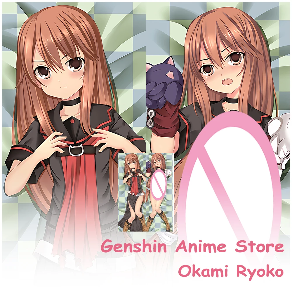 Okami Ryoko Аниме Dakimakura обнимающая наволочка с двусторонним принтом Otaku Kawaii Подушка