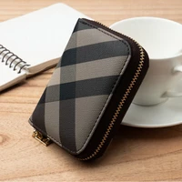 new card bag small zipper purse 9 bits coin purse unisex credit card holder money bag fashion womens pu leather pocket wallet